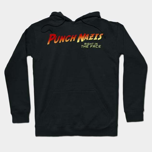 Punch Nazis Right in the Face Hoodie by UnlovelyFrankenstein